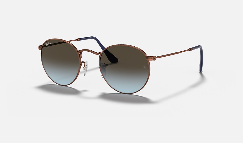 Uitsluiting Oxideren Dan Round Metal Sunglasses in Bronze-Copper and Blue/Brown | Ray-Ban®