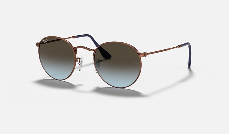 ROUND METAL Sunglasses in Bronze-Copper and Brown - RB3447 | Ray