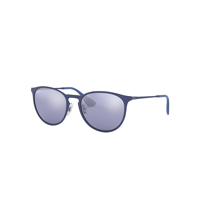 Ray-Ban Erika Metal Sunglasses Blue Frame Silver Lenses 54-19 product image