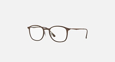 Ray Ban RB order 7051 5690 Lightray Matte Brown Eyeglasses 49-20-140 Italy H978