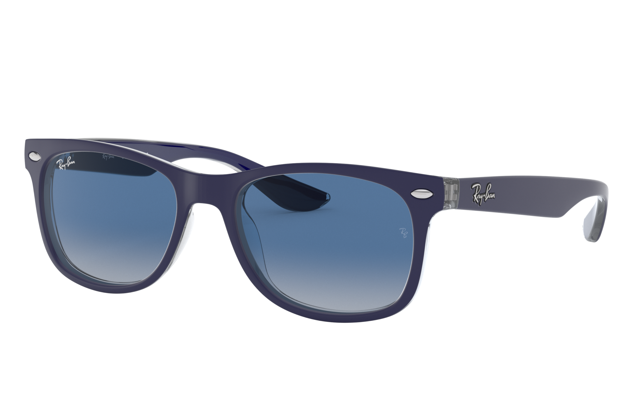 Ray Ban New Wayfarer Junior Rb9052s Blue Injected Blue Lenses 0rj9052sl47 Ray Ban Eu