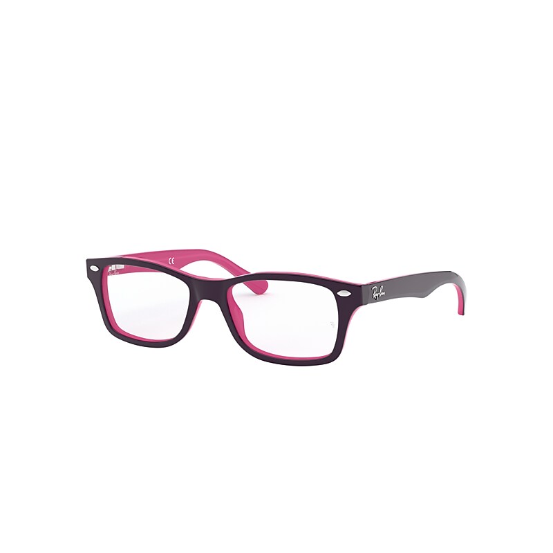 Ray-Ban Rb1531 Optics Kids Eyeglasses Violet Frame Clear Lenses Polarized 46-16