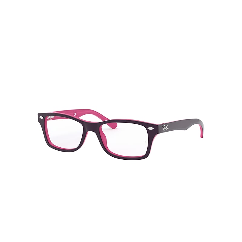 Ray-Ban Junior Rb1531 Optics Kids Eyeglasses Violet Frame Clear Lenses Polarized 48-16