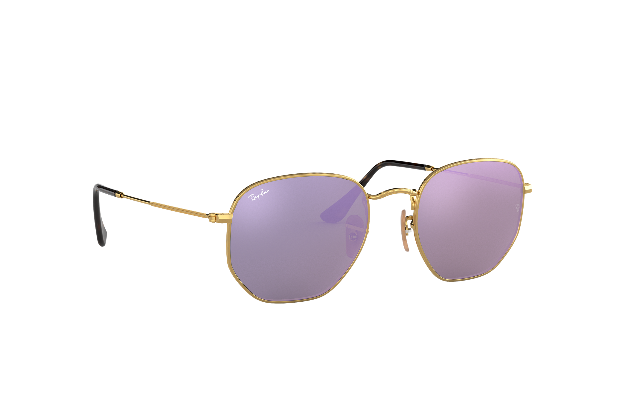 ray ban hexagonal purple