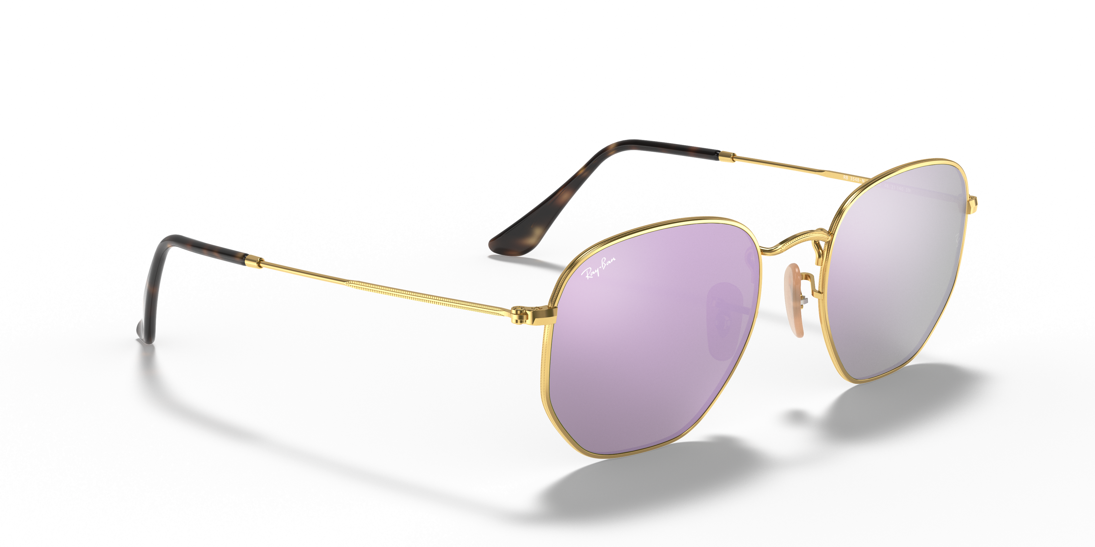 ray ban hexagonal flat lenses lilac