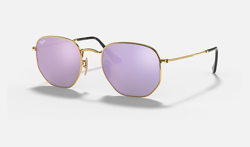 Ray ban gold cheap and lilac sunglasses