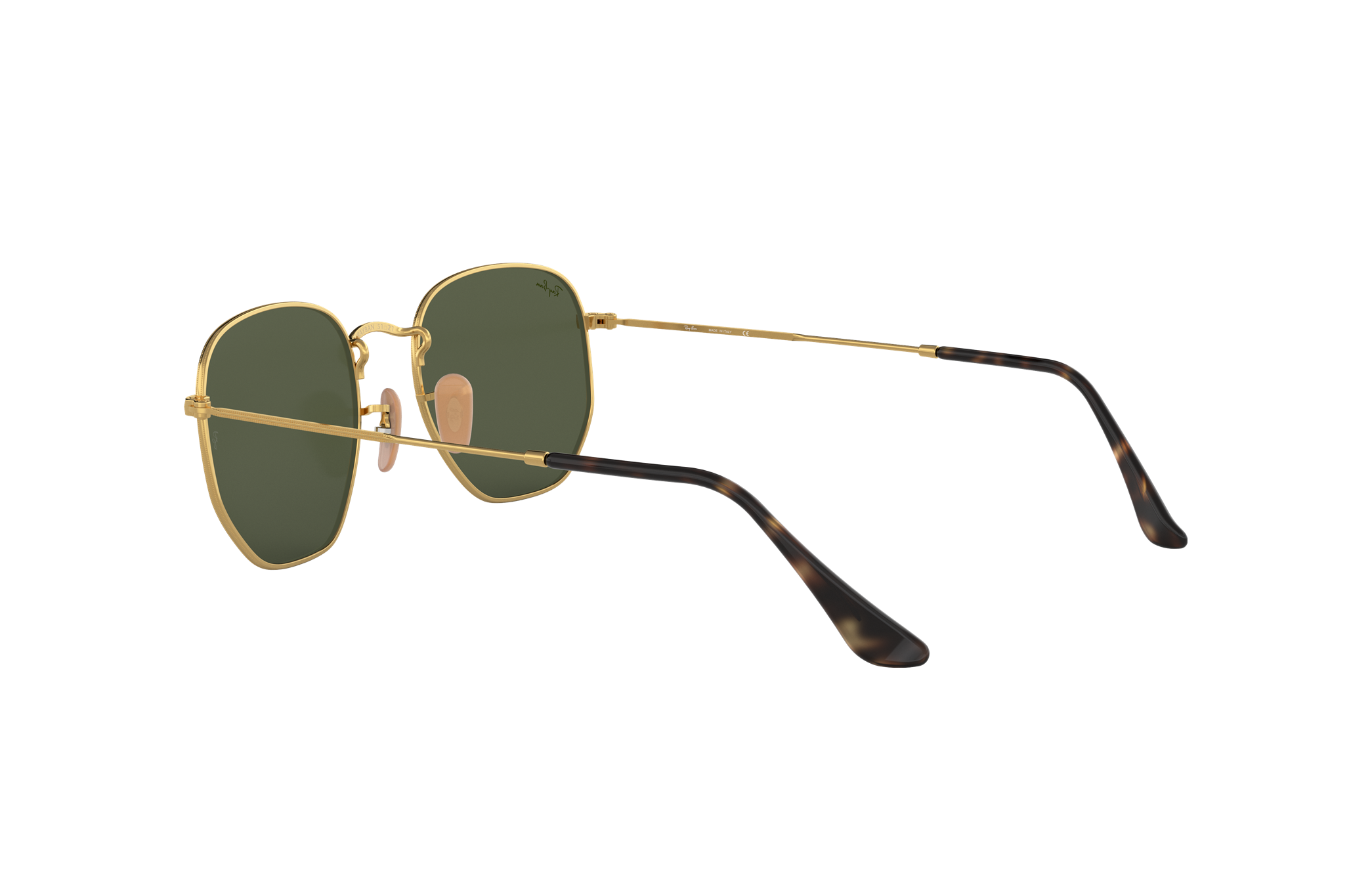 gold frame green lens ray bans