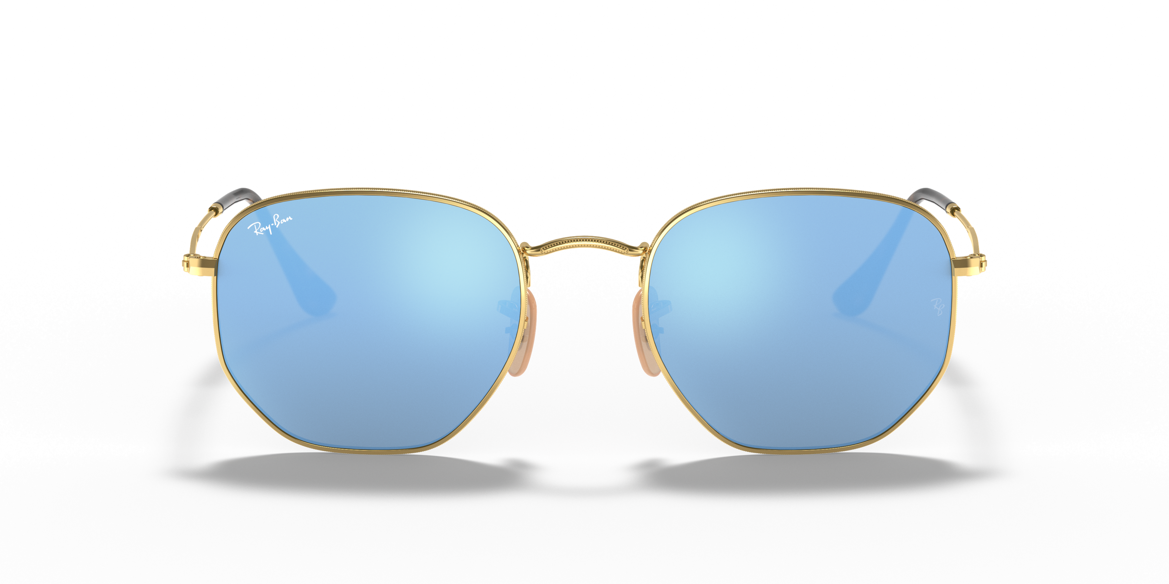 ray ban hexagonal blue