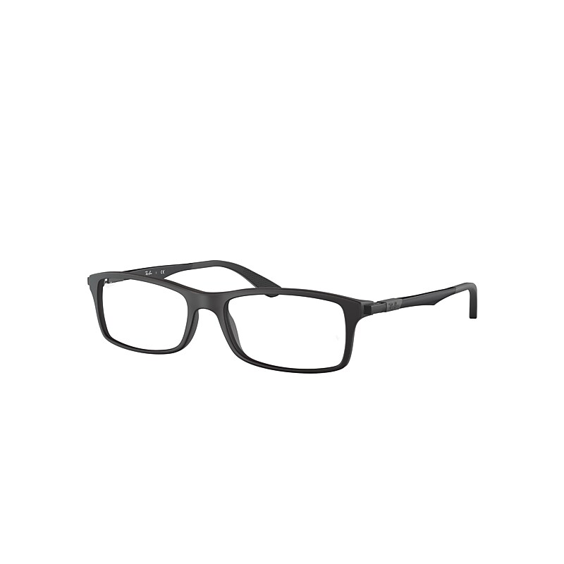 Ray-Ban Rb7017 Optics Eyeglasses Black Frame Clear Lenses 52-17