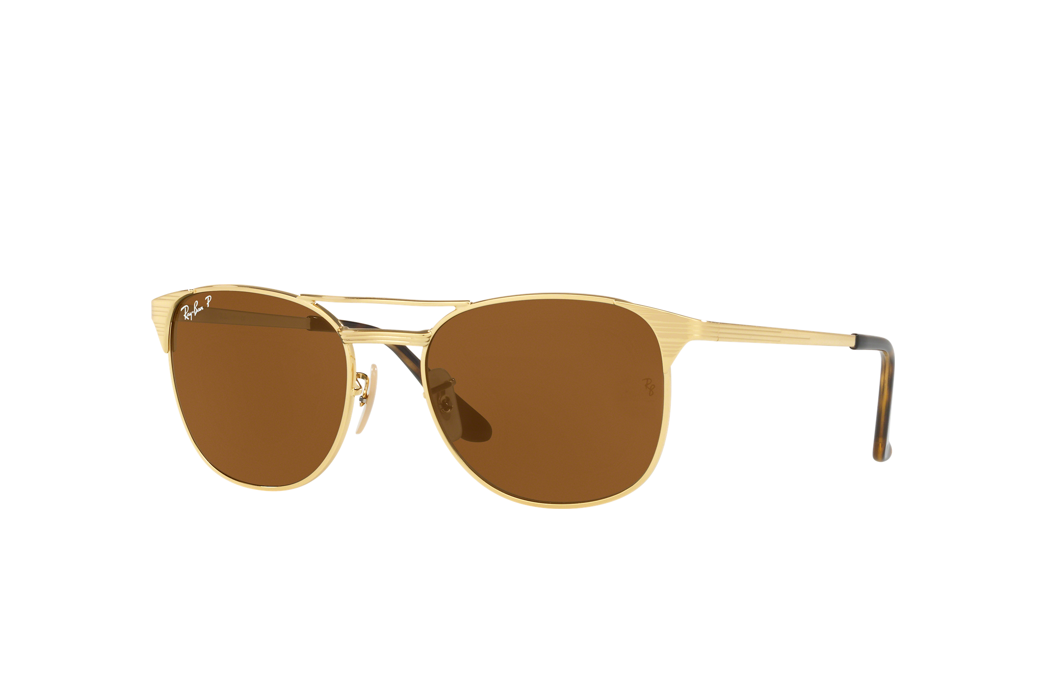 Signet Sunglasses in Gold and Brown | Ray-Ban®