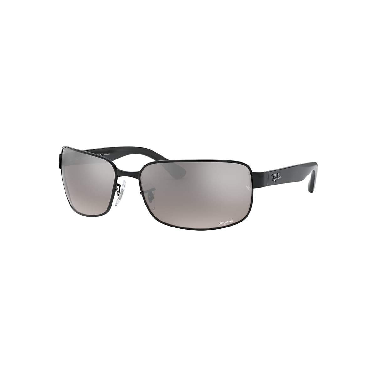RB3566CH CHROMANCE Sunglasses in Black and Silver - Ray-Ban