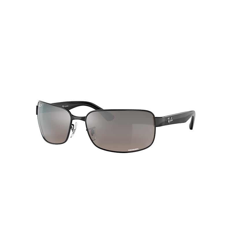 Ray-Ban Rb3566ch Chromance Sunglasses Black Frame Silver Lenses Polarized 65-17