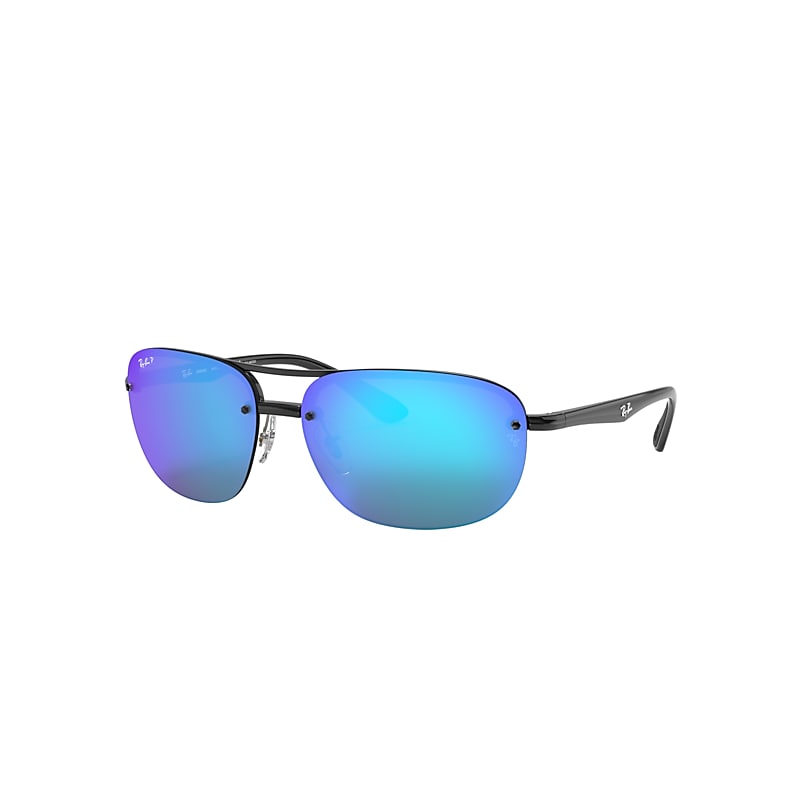 Ray-Ban Rb4275ch Chromance Sunglasses Black Frame Blue Lenses Polarized 63-15