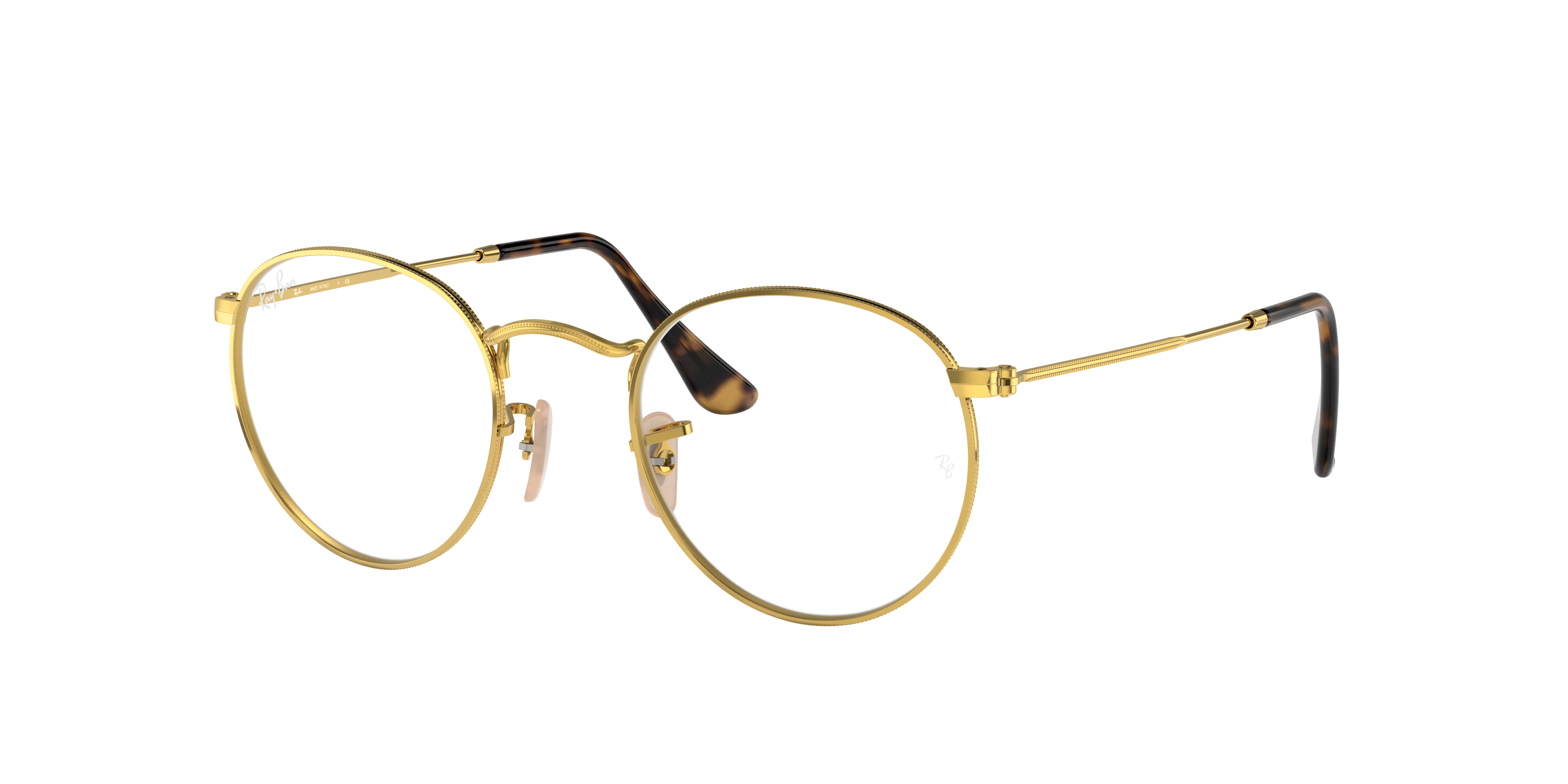Round Metal Optics Eyeglasses with Gold | Ray-Ban®