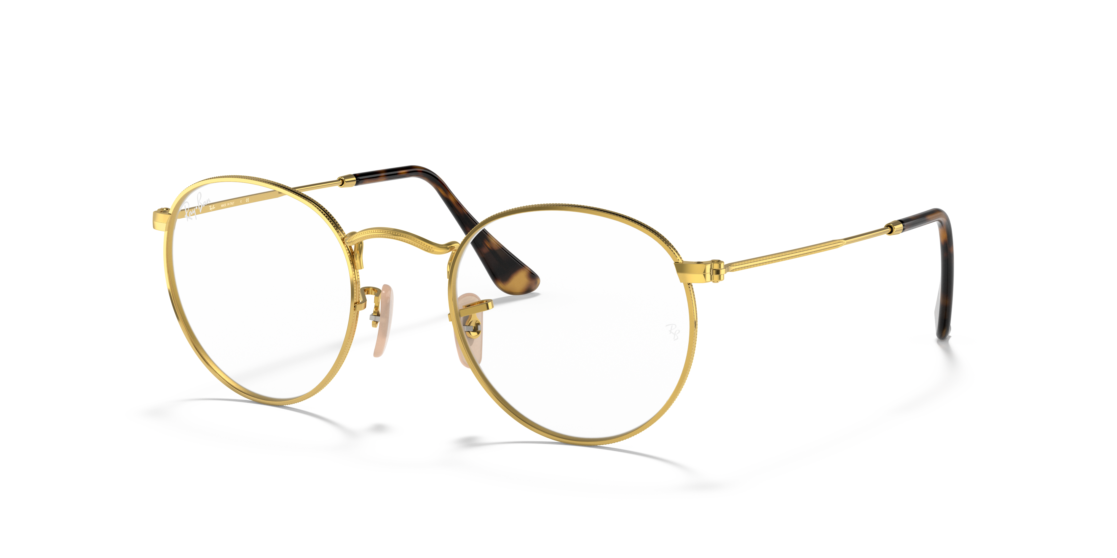 ray ban clear glasses gold