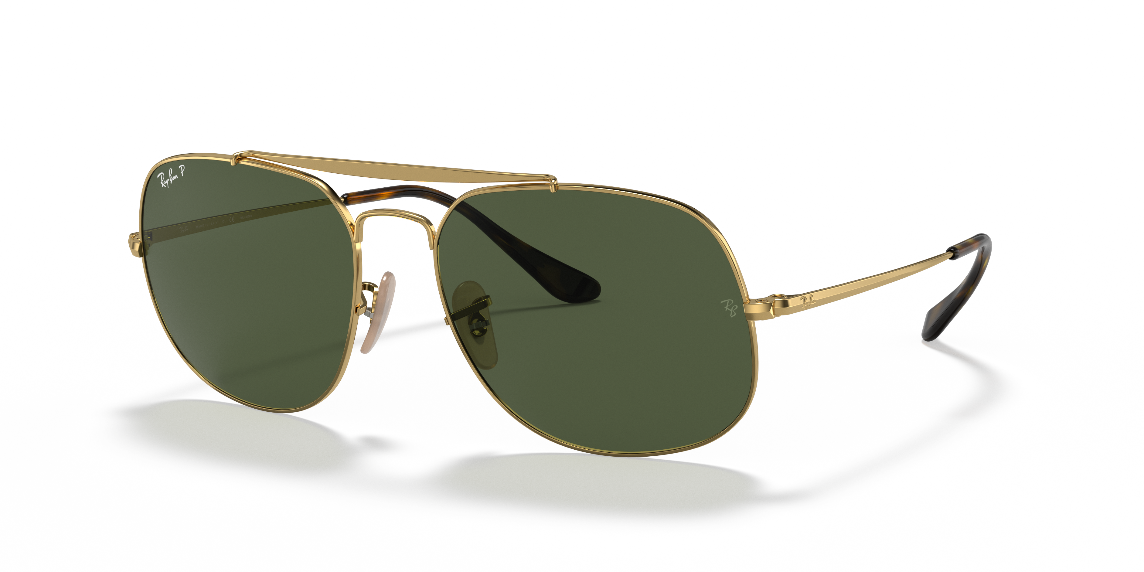 passie Hassy gemiddelde General Sunglasses in Gold and Green | Ray-Ban®