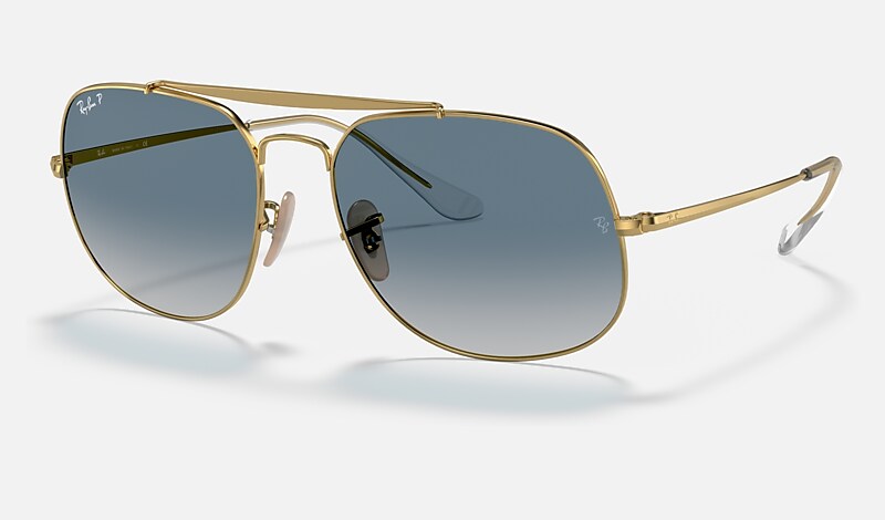 GENERAL Sunglasses in Gold and Light Blue RB3561 Ray Ban