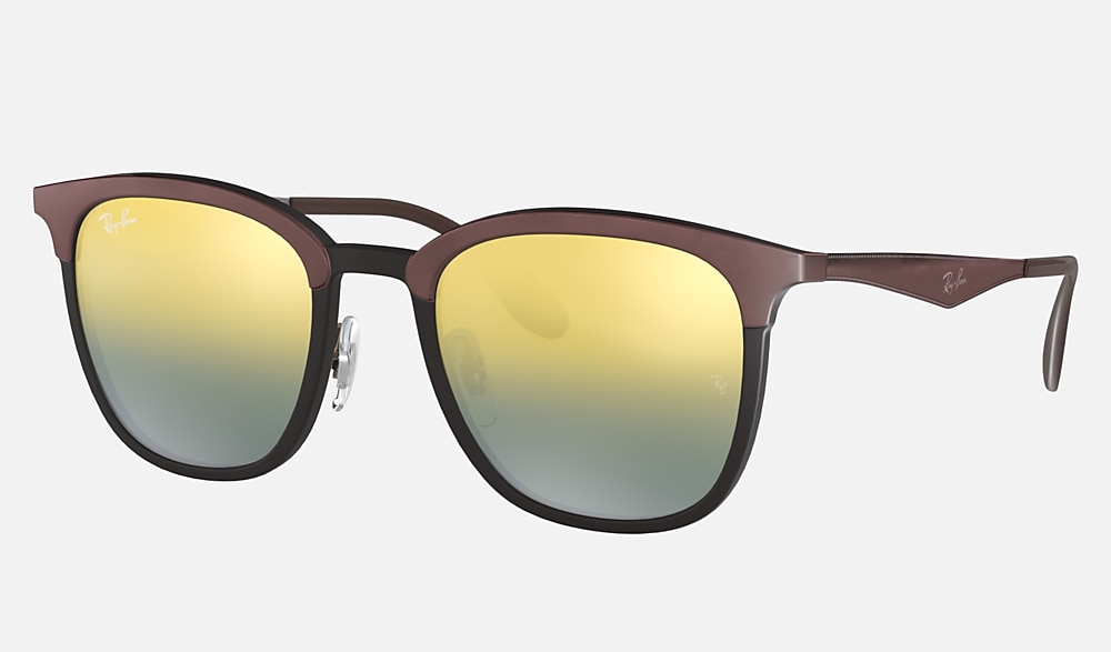 RB4278 Sunglasses in Black and Green Gradient Mirror (51-21