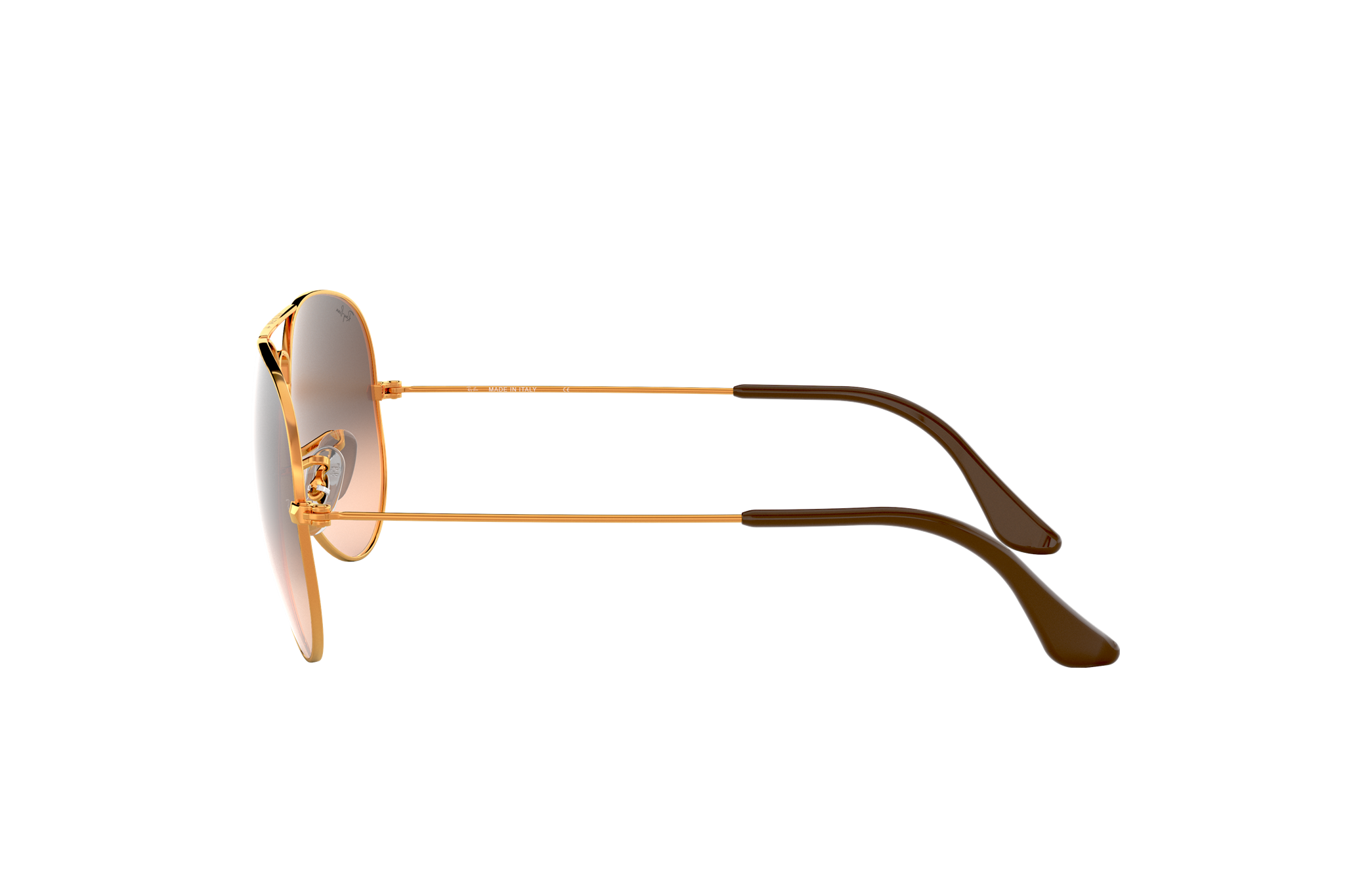 Occhiali da Sole Aviator Gradient in Bronzo-Rame e Rosa/Marrone | Ray-Ban®