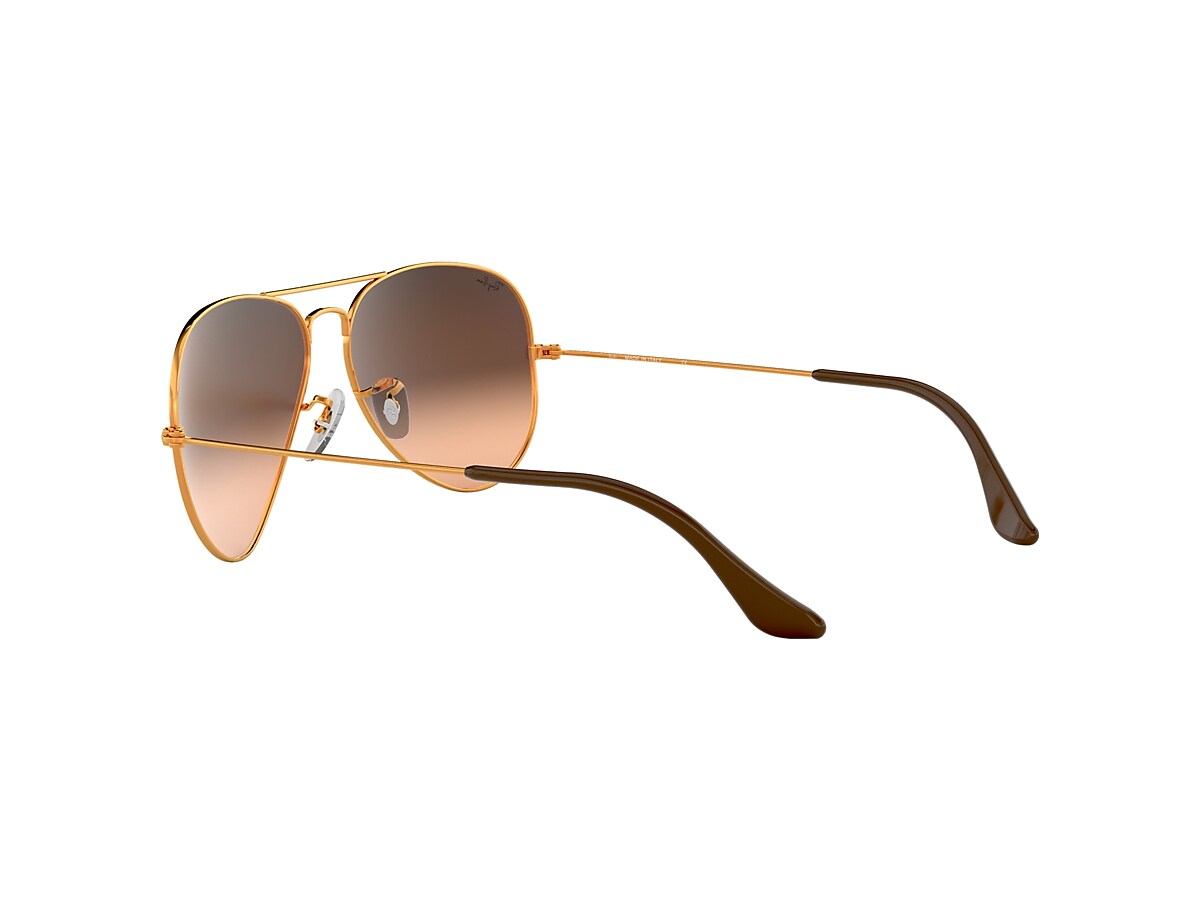 Derbevilletest Gooi Bezet Aviator Gradient Sunglasses in Light Brown and Pink/Brown | Ray-Ban®