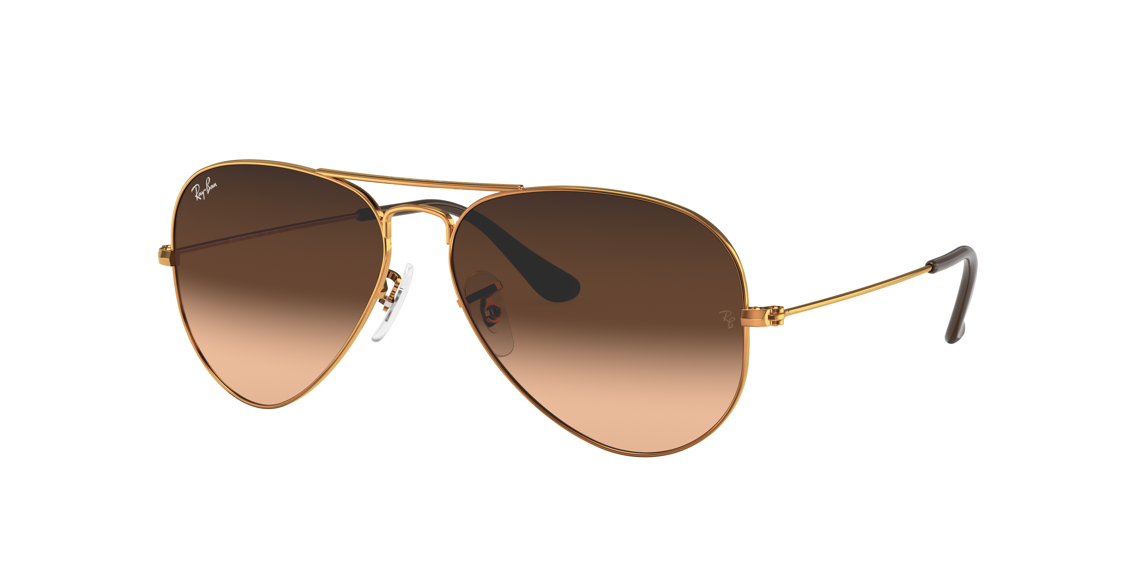 Derbevilletest Gooi Bezet Aviator Gradient Sunglasses in Light Brown and Pink/Brown | Ray-Ban®