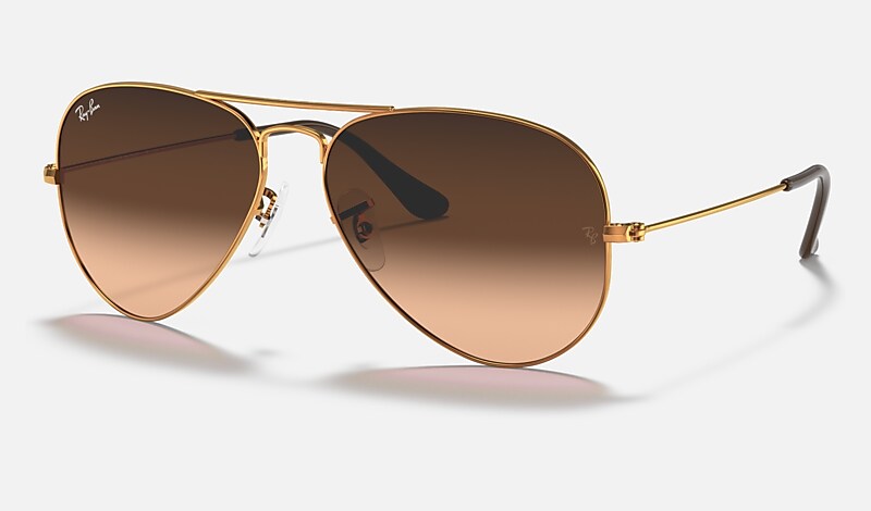AVIATOR GRADIENT Sunglasses in Light Brown and Pink/Brown - RB3025