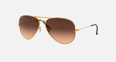 AVIATOR LARGE METAL II Sunglasses in Bronze-Copper and Green