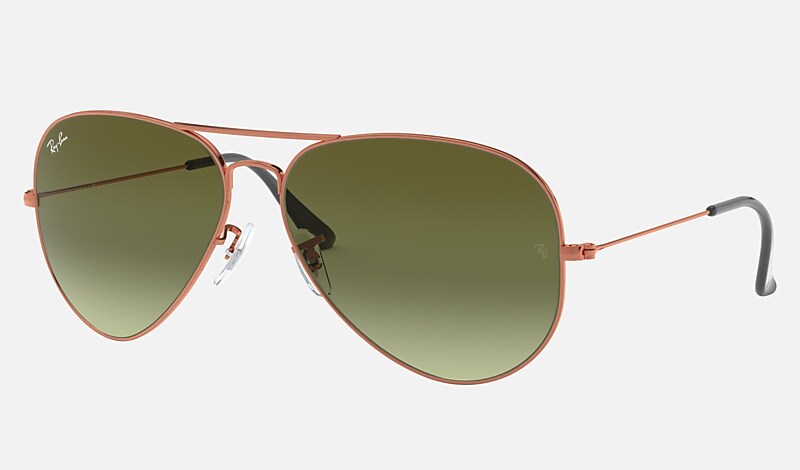 AVIATOR LARGE METAL II Sunglasses in Bronze-Copper and Green