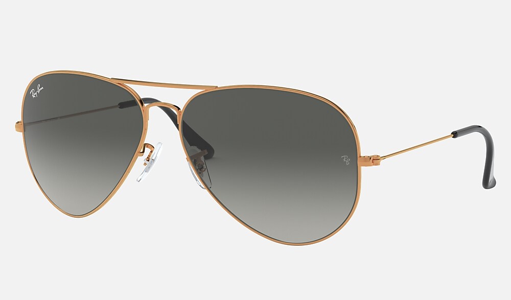 AVIATOR LARGE METAL II Sunglasses in Bronze-Copper and Grey