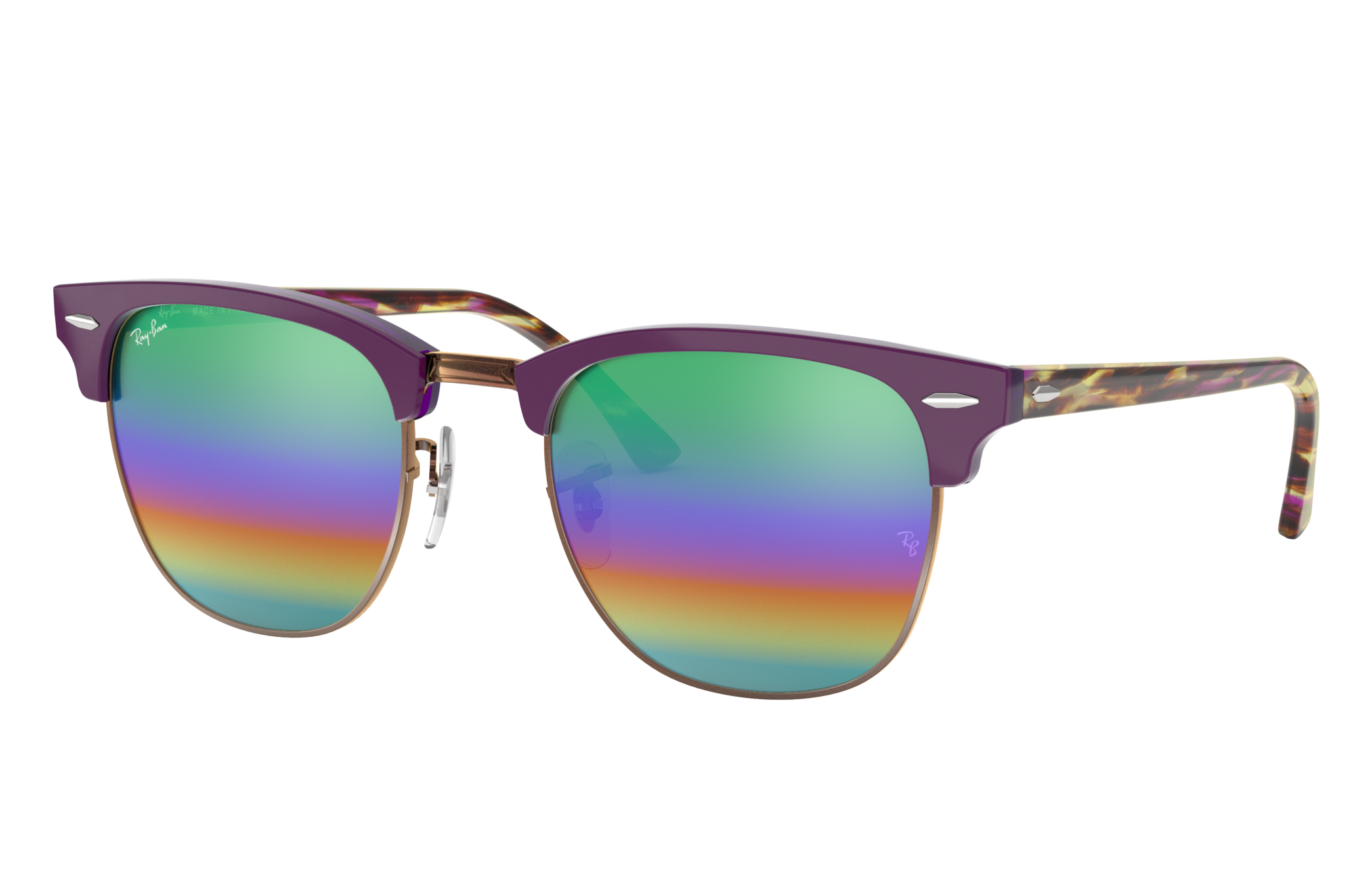 ray ban clubmaster oversized flash lenses