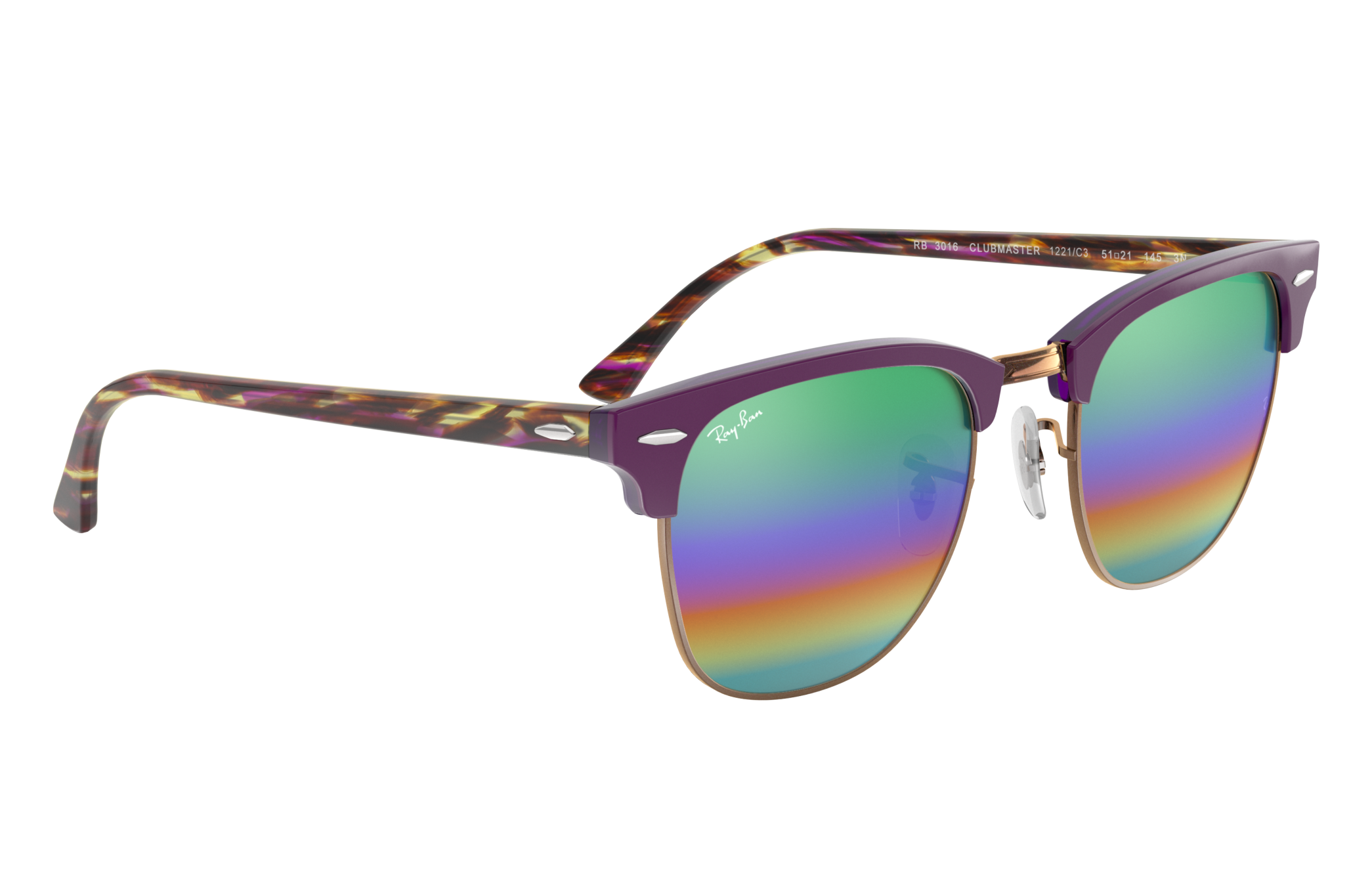 ray ban clubmaster multicolor