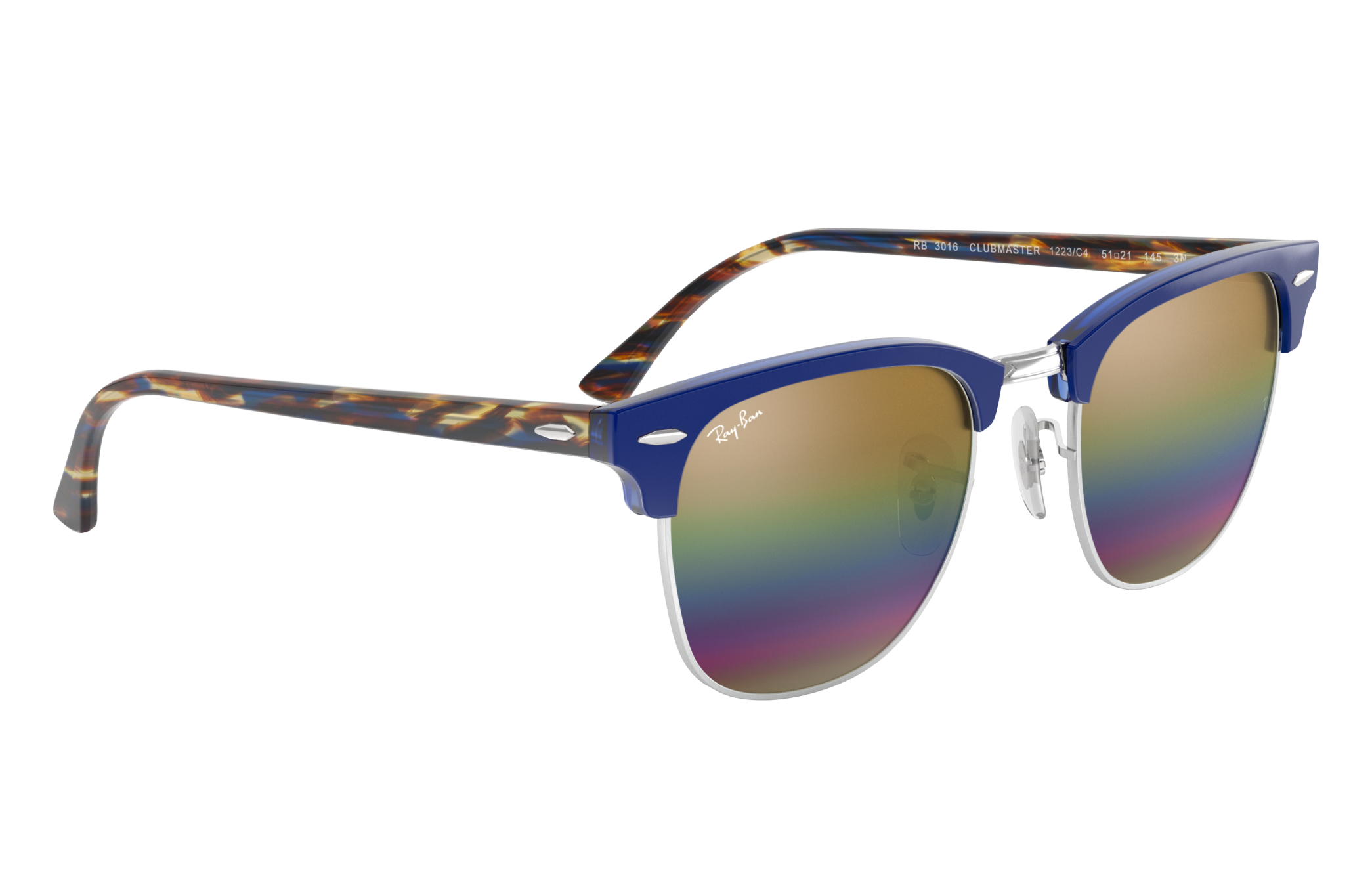 ray ban clubmaster blue lenses