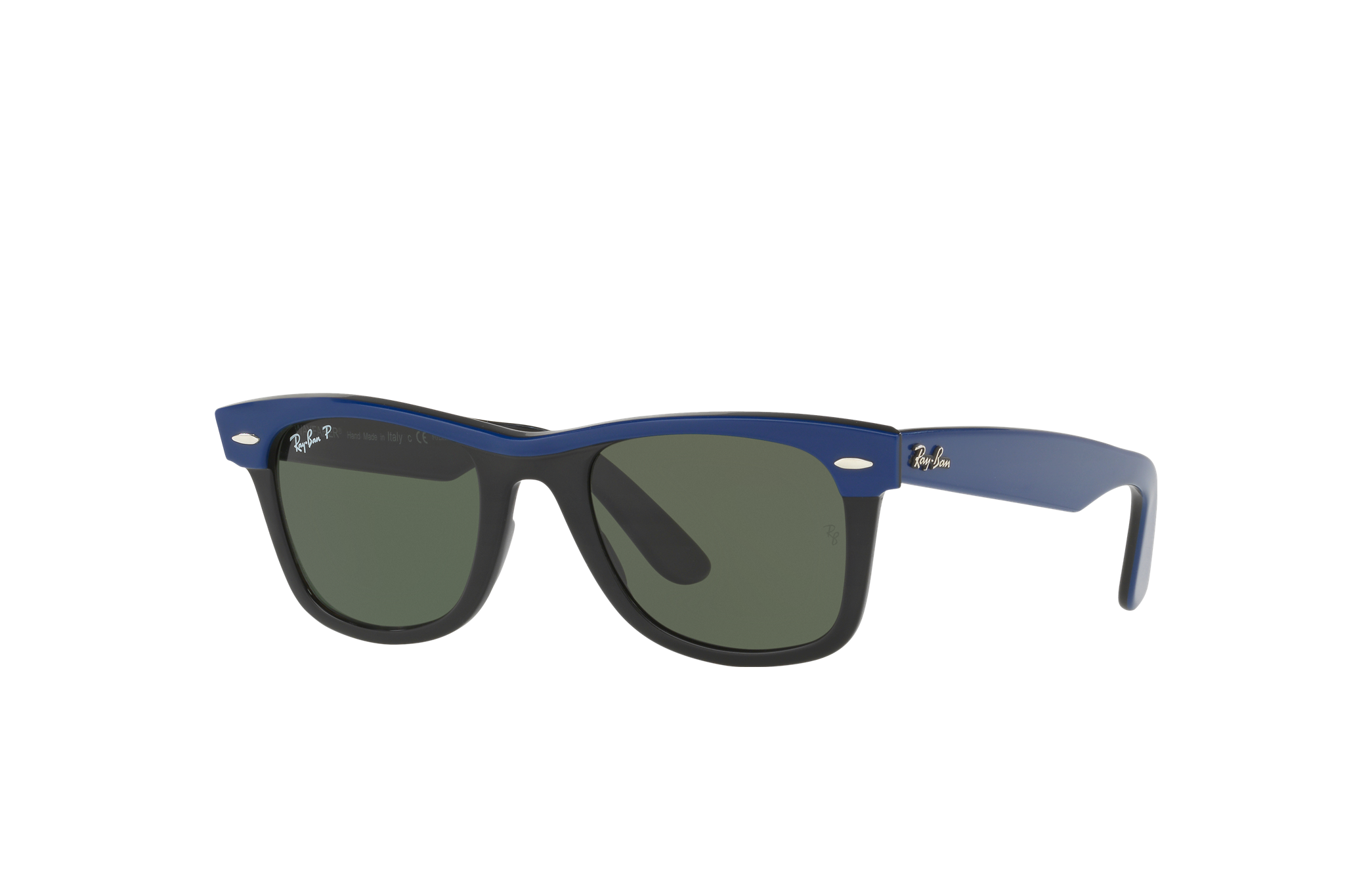 blue and green ray bans