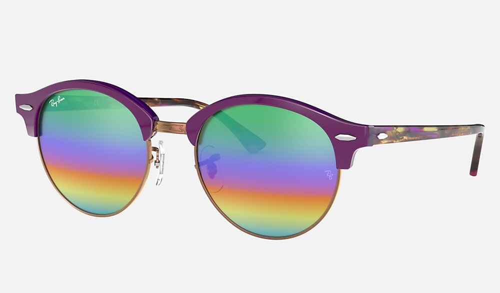 CLUBROUND MINERAL FLASH LENSES Sunglasses in Violet and Green