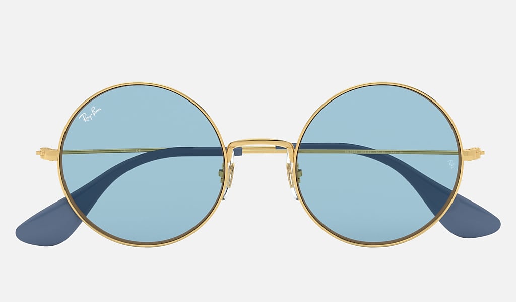 Ja-jo Sunglasses in Gold and Light Blue | Ray-Ban®