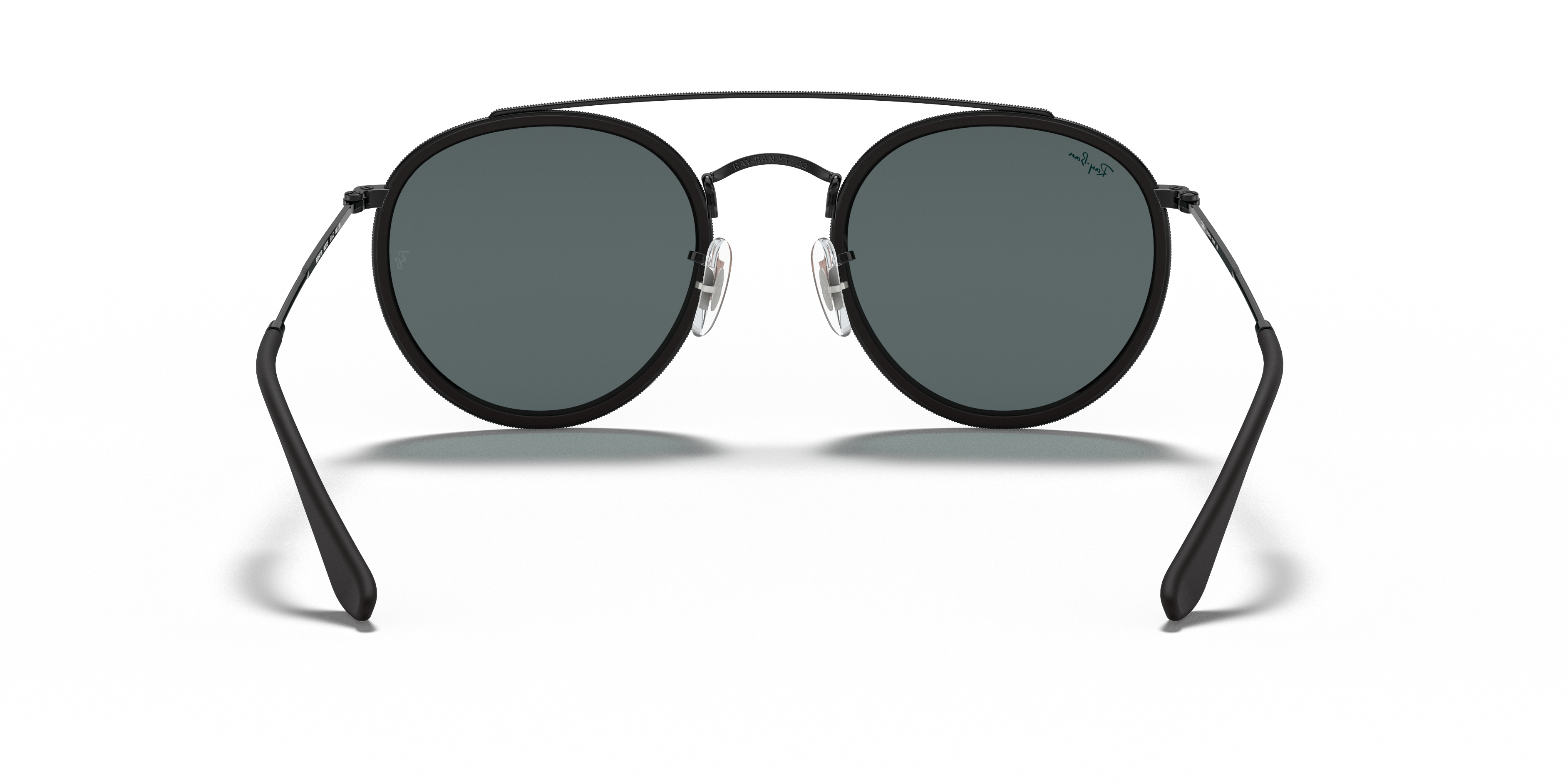 Occhiali da Sole Round Double Bridge in Nero e Blu/Grigio | Ray-Ban®
