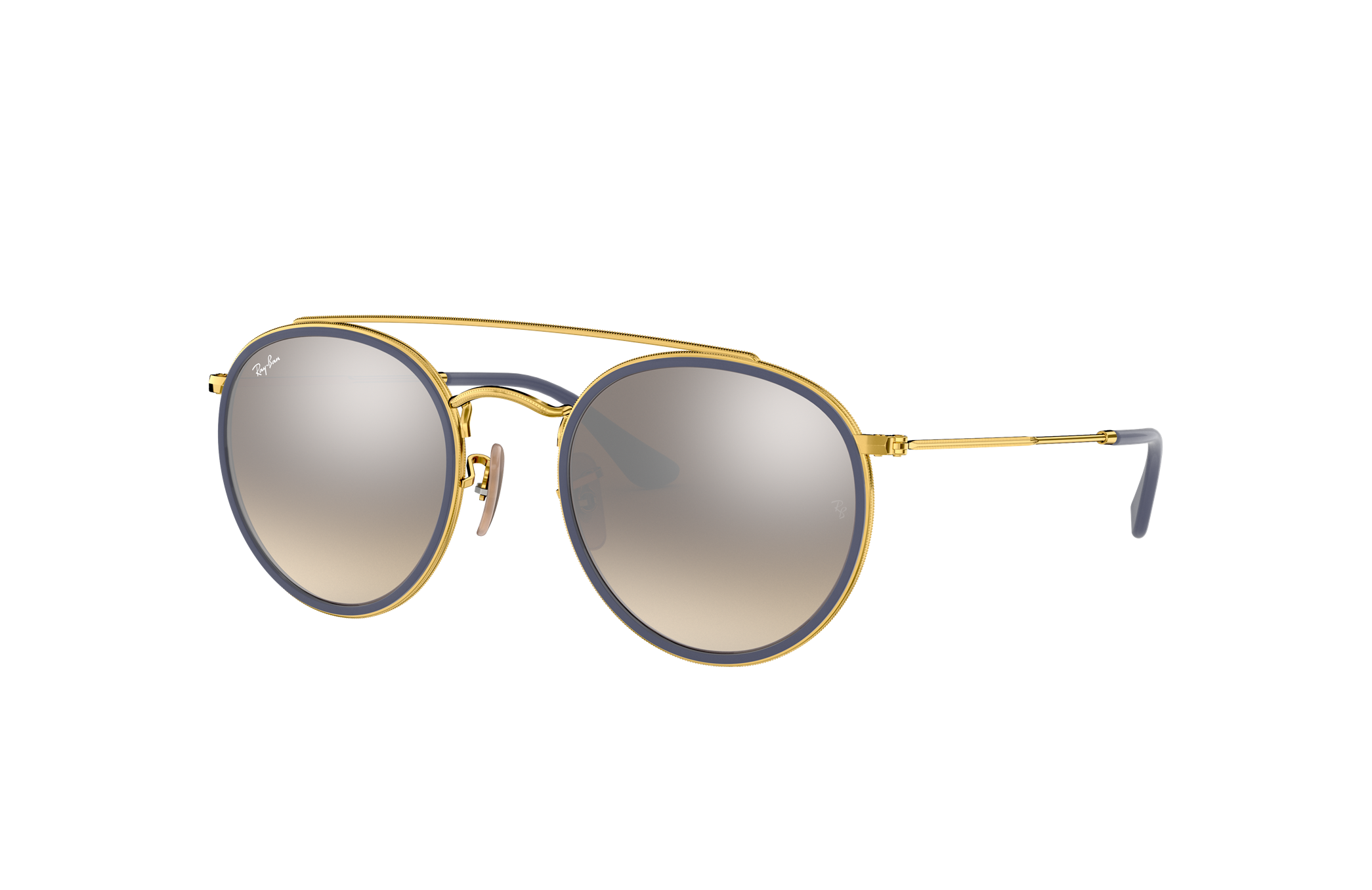 Ray-Ban Sunglasses Gold Tortoise Green RB3647N Round Double Bridge Accessoires Zonnebrillen & Eyewear Zonnebrillen 