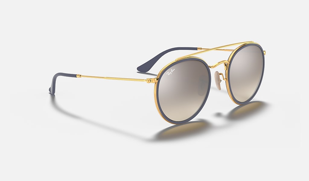 Gold Sunglasses in Silver and Round Double Bridge | Ray-Ban®