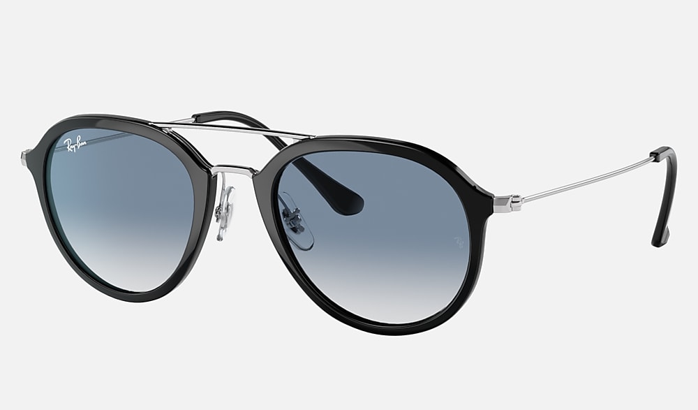 RB4253 Sunglasses in Black and Light Blue Gradient (53-21