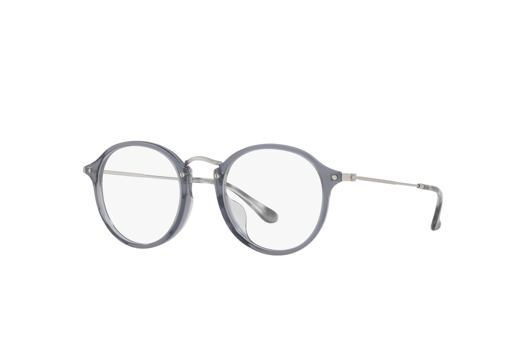 Round Eyeglasses With Grey Frame Ray Ban® 