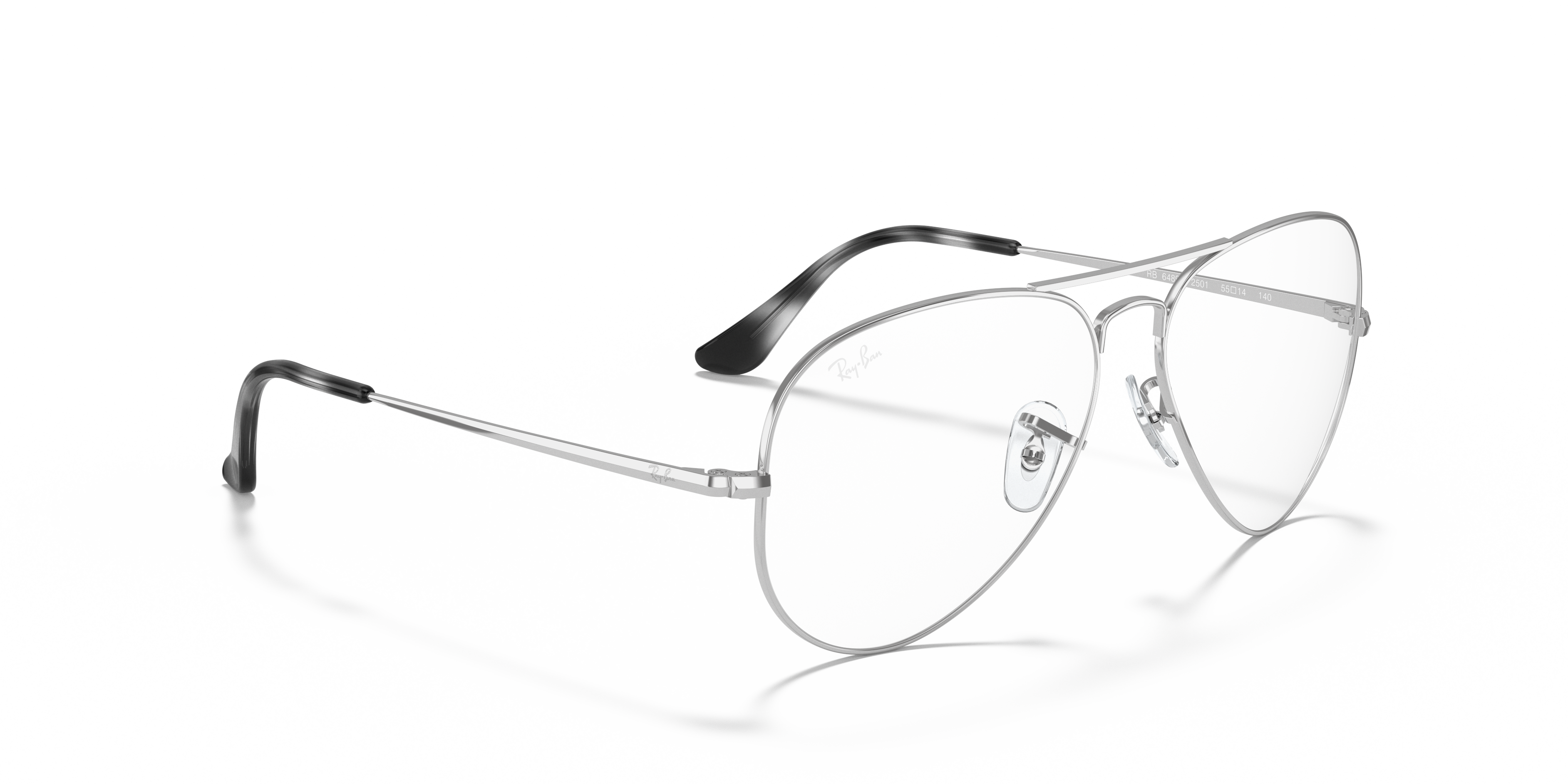 ray ban silver frame glasses