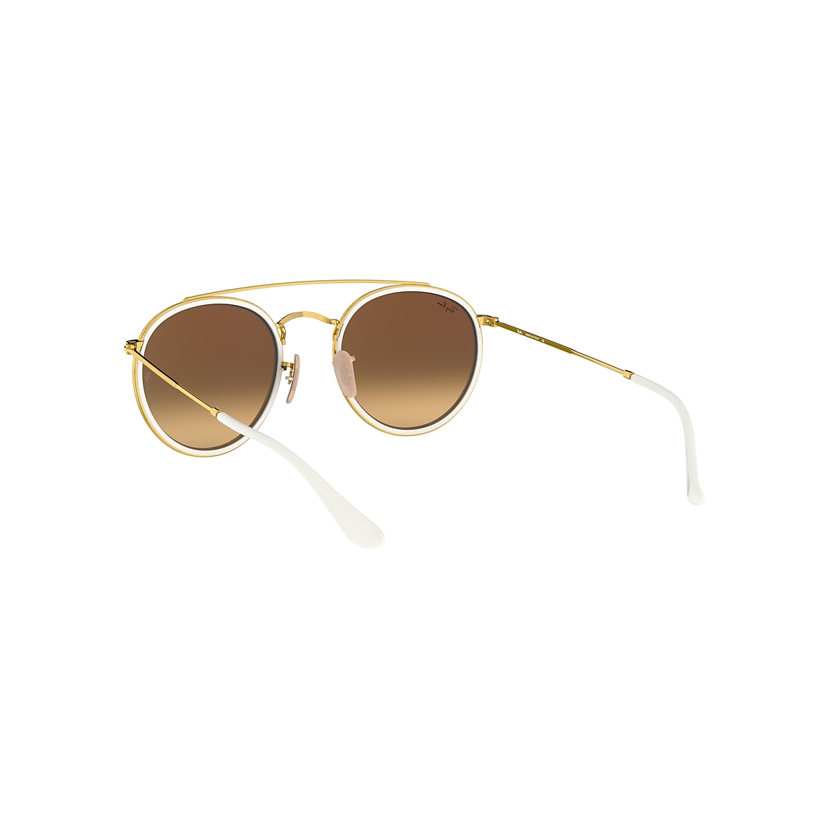ROUND DOUBLE BRIDGE Sunglasses in Gold and Blue - RB3647N | Ray 