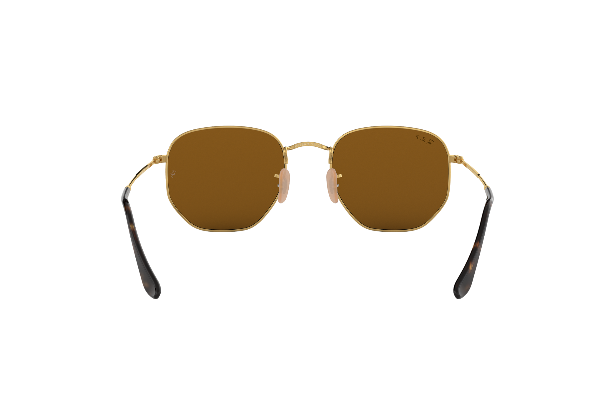 ray ban brown hexagonal