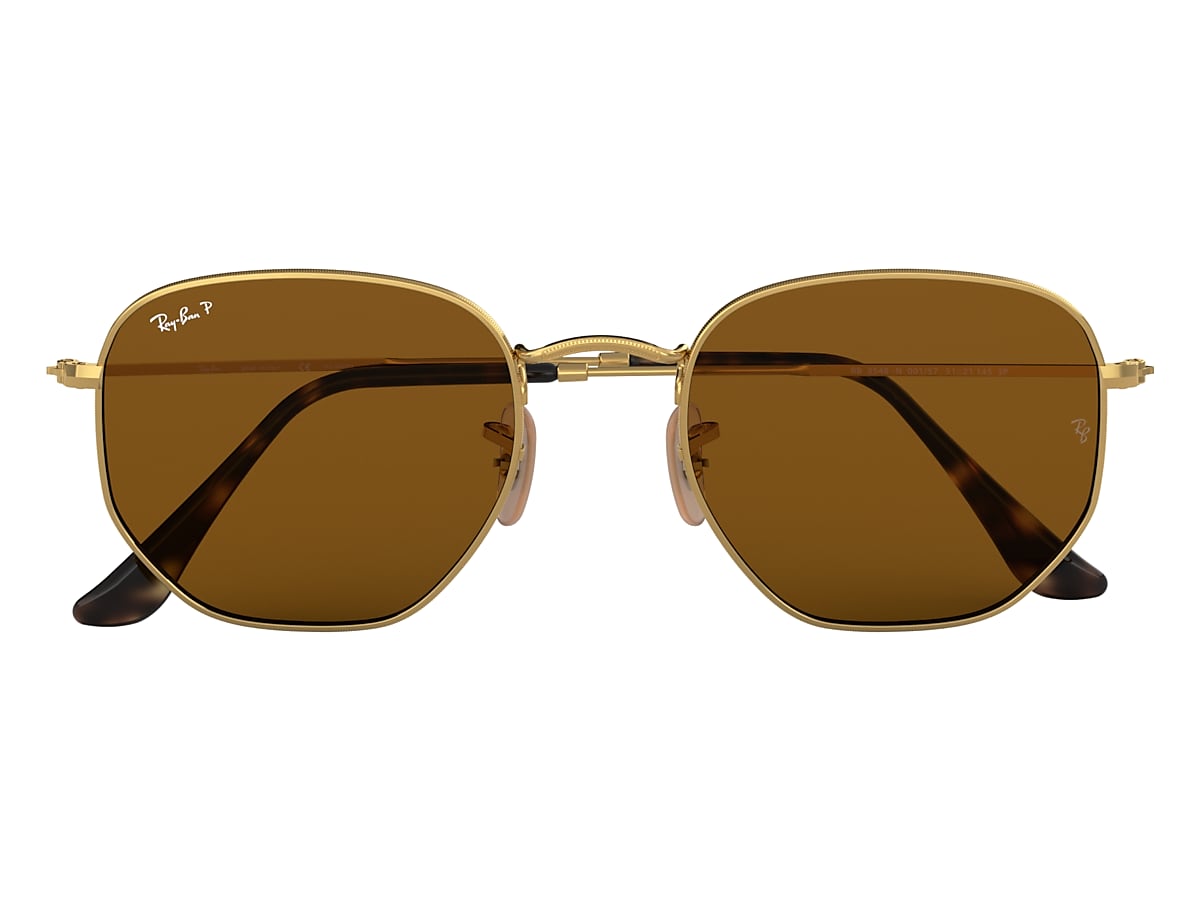 HEXAGONAL FLAT LENSES Sunglasses in Gold and Brown - RB3548N | Ray-Ban® US