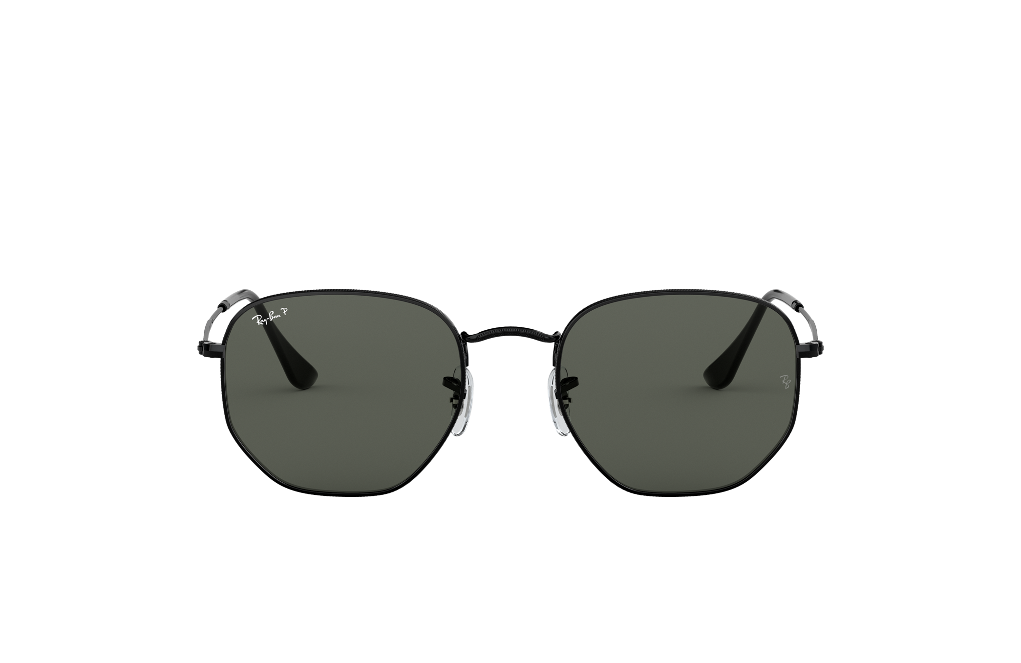 hexagonal flat lenses ray ban black