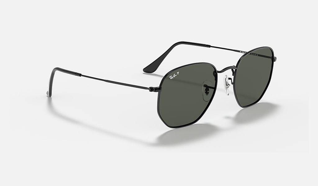 bewonderen sleuf atmosfeer Hexagonal Flat Lenses Sunglasses in Black and Green | Ray-Ban®