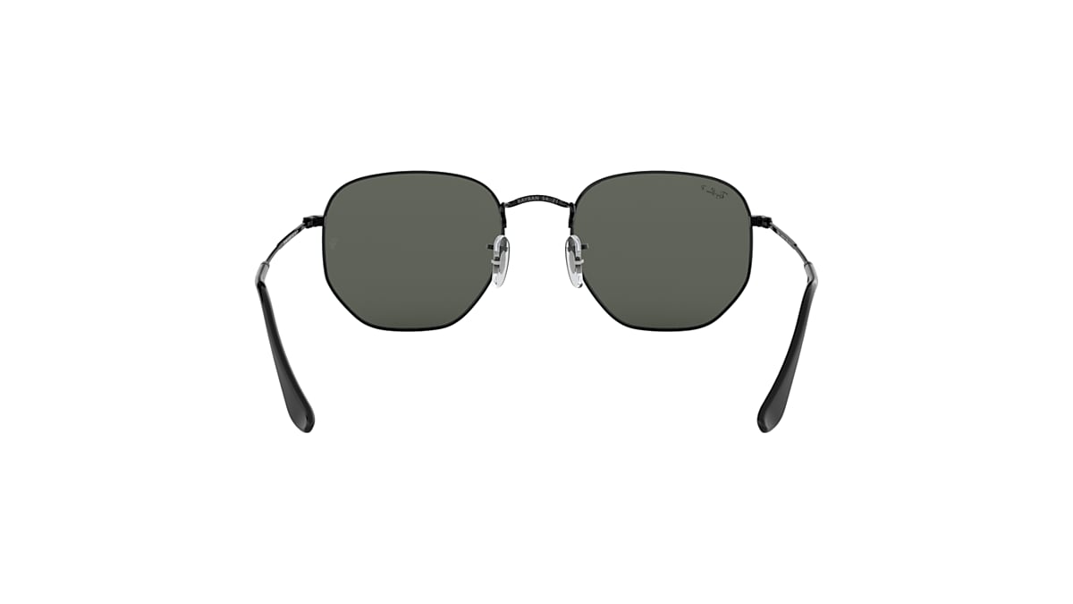 HEXAGONAL FLAT LENSES Sunglasses in Black and G-15 Green