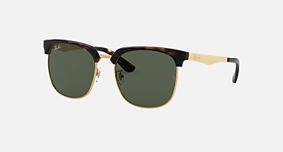 R　Ray-Ban CLUBMASTER RB3565D レイバン RB3565D Sunglasses in Gold and Green Classic - RB3565D | Ray