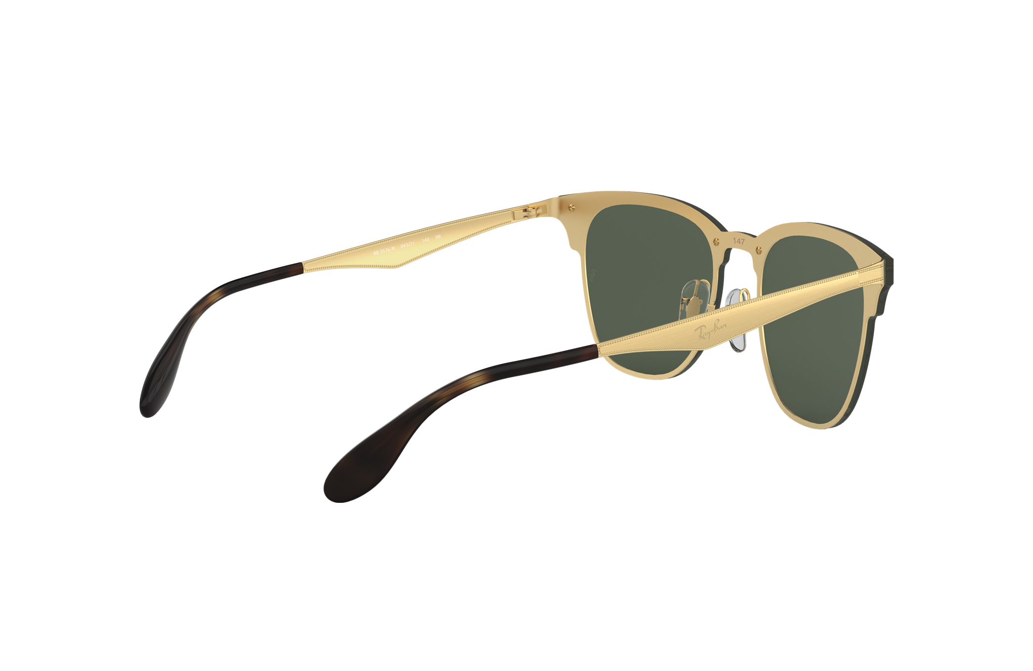 Ray-Ban Sunglasses Blaze Clubmaster Gold Frame Green Lenses