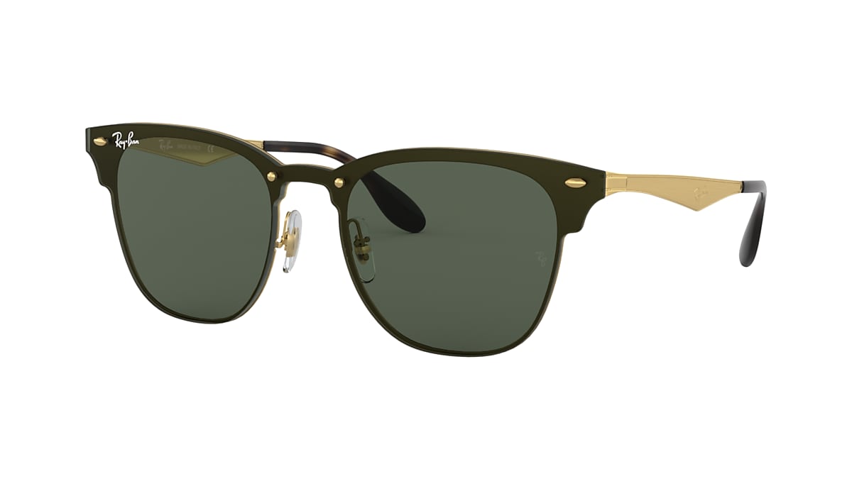 Portrait buy Resonate Blaze Clubmaster Sunglasses in Gold and Green | Ray-Ban®